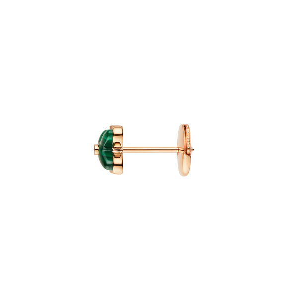 Jeux De Liens Rose Gold, Malachite and Diamond Single Stud Earring